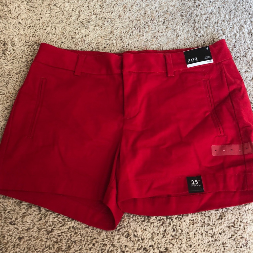 Red Twill Shorts